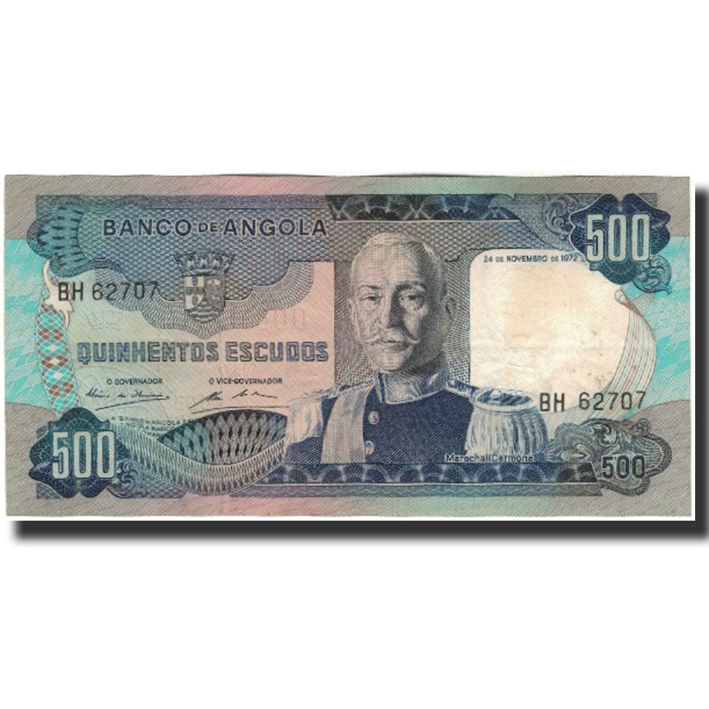 Banknote, Angola, 500 Escudos, 1972, 1972-11-24, KM:102, VF(20-25)