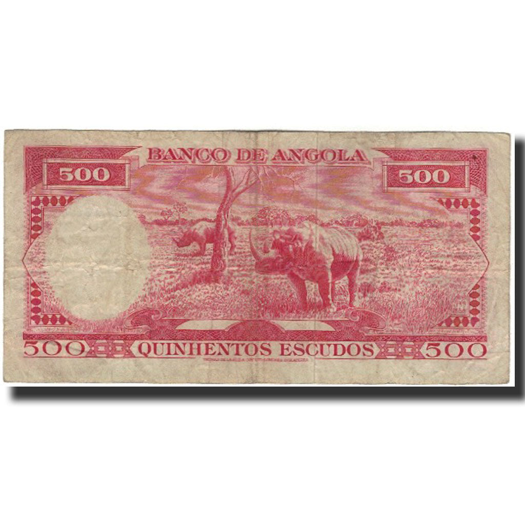 Billet, Angola, 500 Escudos, 1970-06-10, KM:97, B+