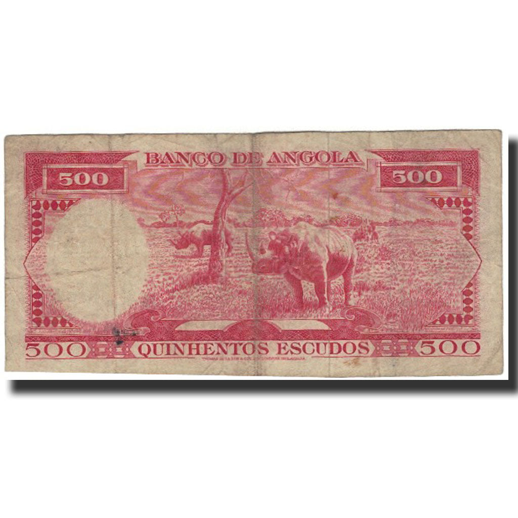 Banknote, Angola, 500 Escudos, 1970-06-10, KM:97, VG(8-10)