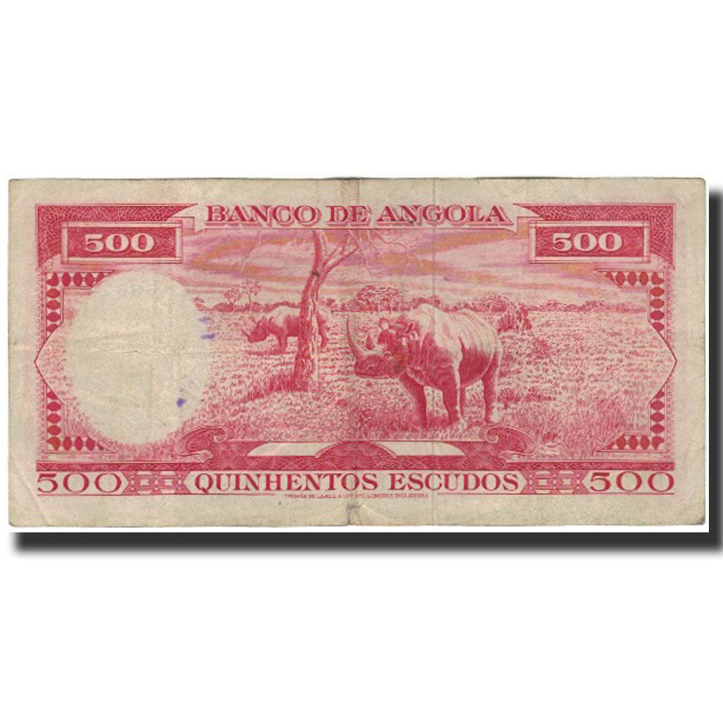 Banknote, Angola, 500 Escudos, 1970-06-10, KM:97, VF(20-25)