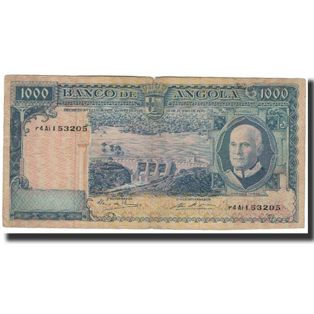Billet, Angola, 1000 Escudos, 1970-06-10, KM:98, TB