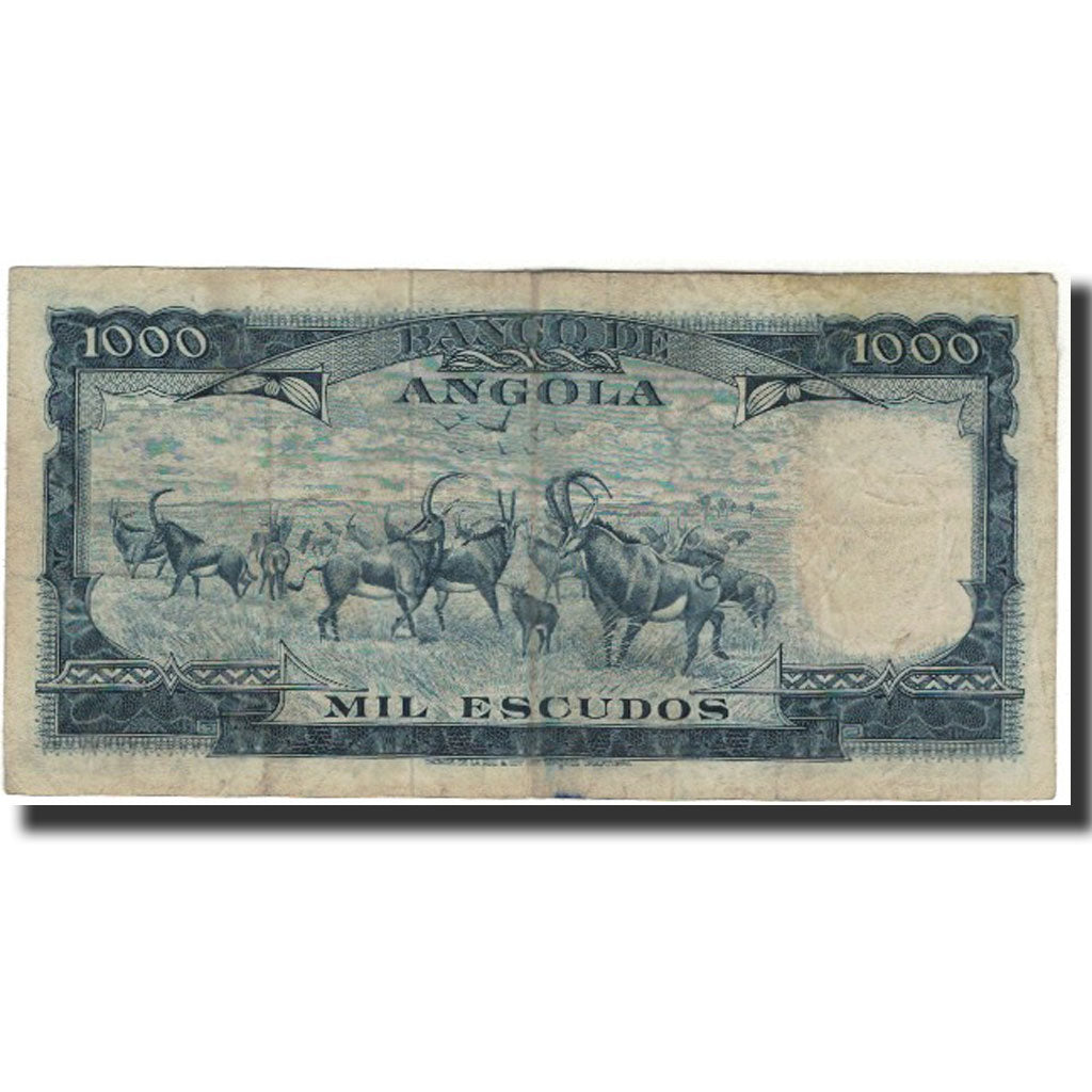 Billet, Angola, 1000 Escudos, 1970-06-10, KM:98, B+
