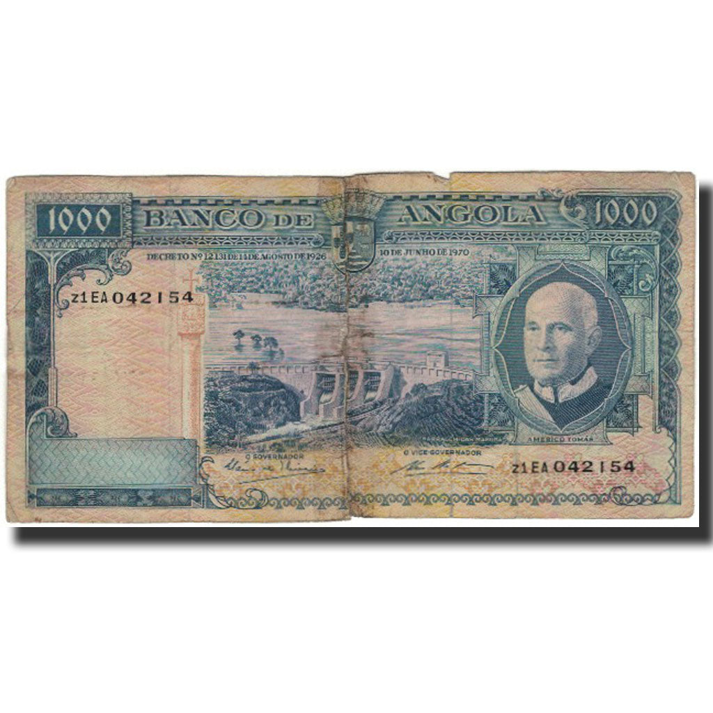 Billet, Angola, 1000 Escudos, 1970-06-10, KM:98, AB