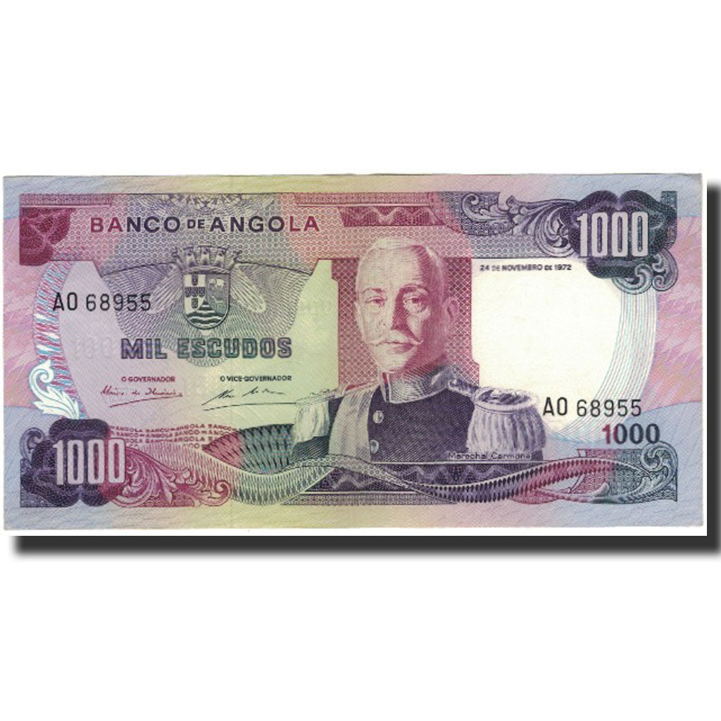 Banknote, Angola, 1000 Escudos, 1972, 1972-11-24, KM:103, AU(50-53)