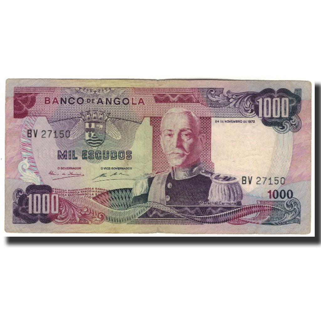 Banknote, Angola, 1000 Escudos, 1972, 1972-11-24, KM:103, VF(30-35)