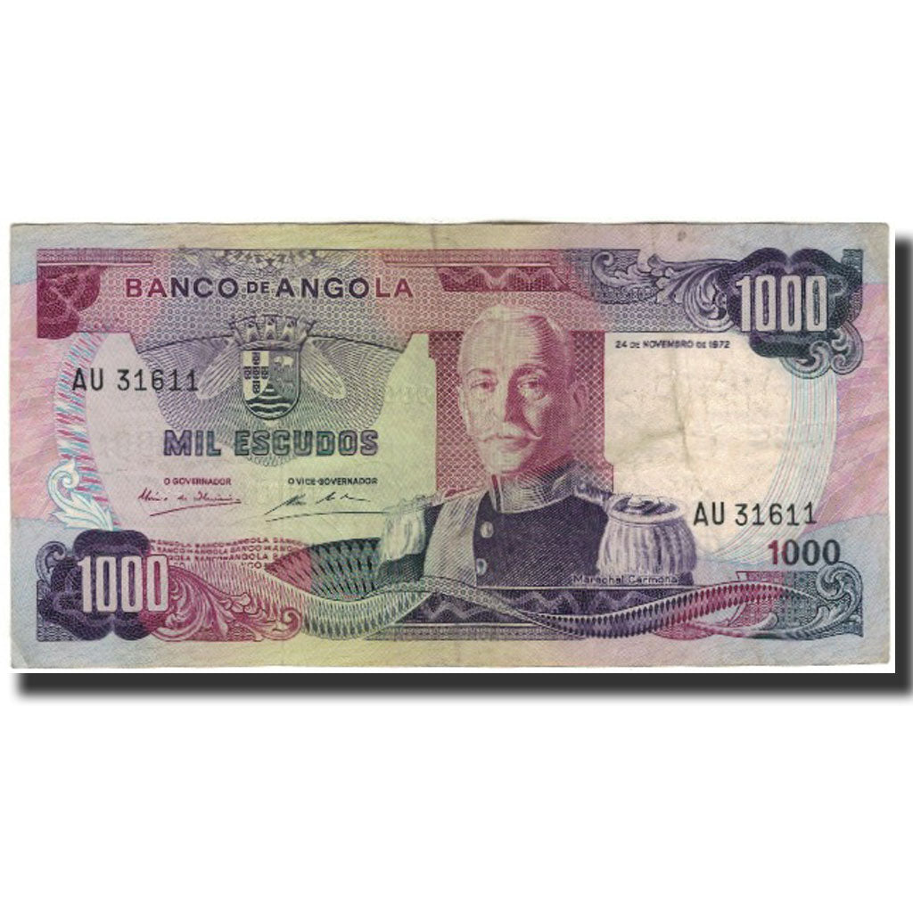 Banknote, Angola, 1000 Escudos, 1972, 1972-11-24, KM:103, VF(20-25)