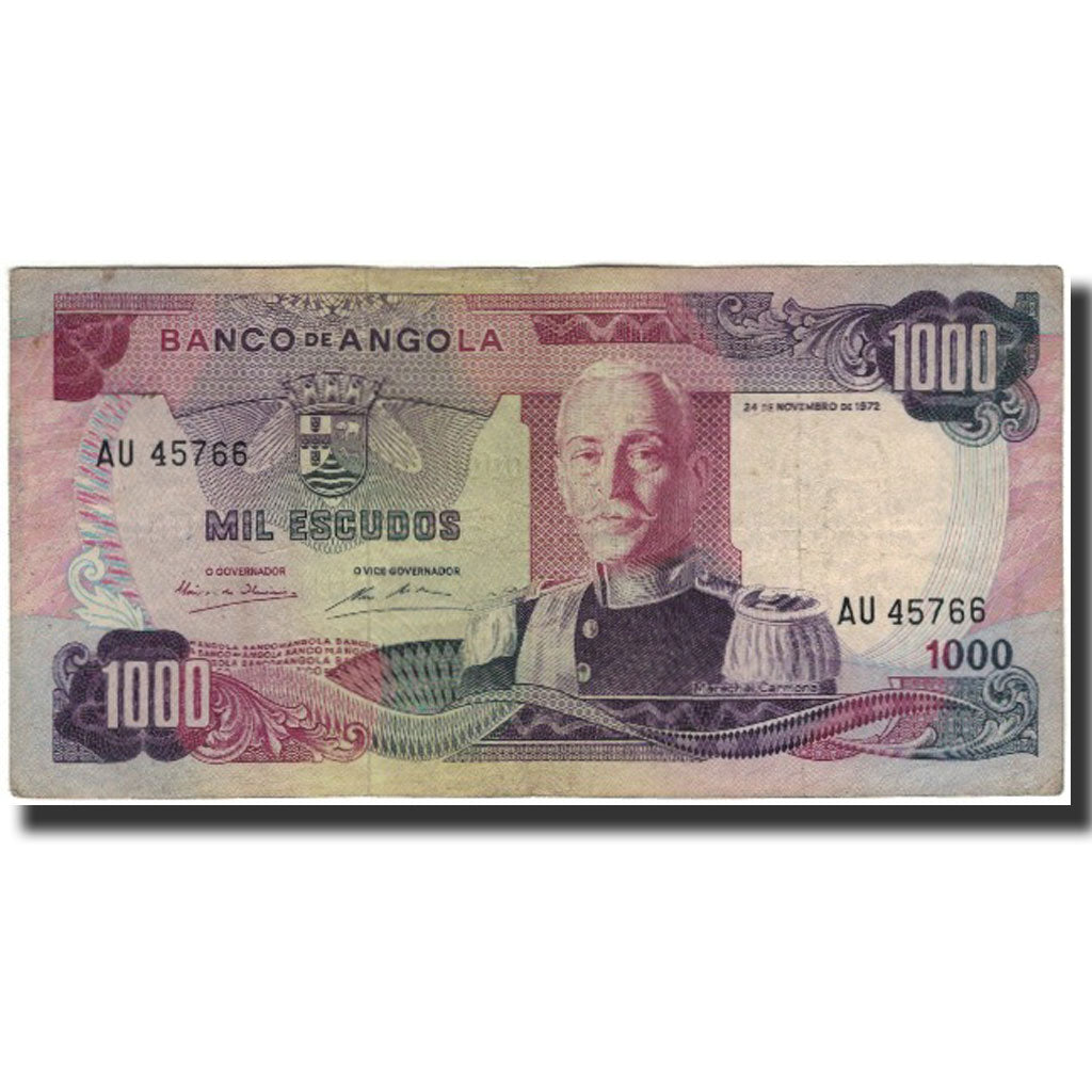 Banknote, Angola, 1000 Escudos, 1972, 1972-11-24, KM:103, F(12-15)