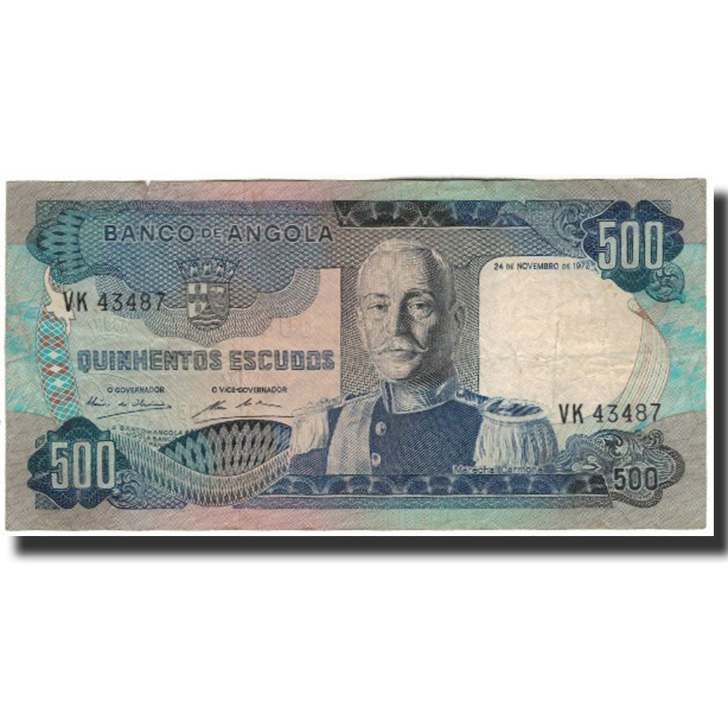 Geldschein, Angola, 500 Escudos, 1972-11-24, KM:102, SGE+