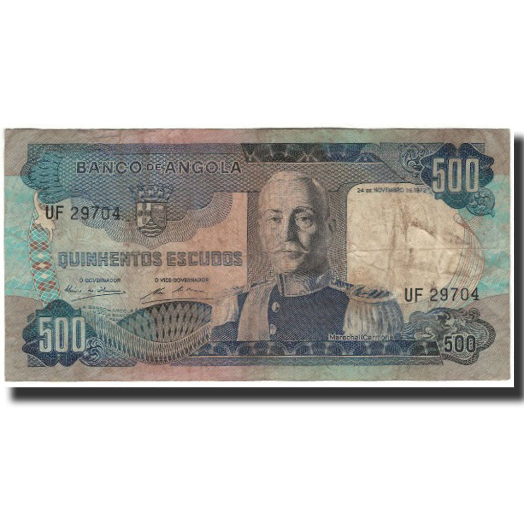 Banknote, Angola, 500 Escudos, 1972-11-24, KM:102, G(4-6)