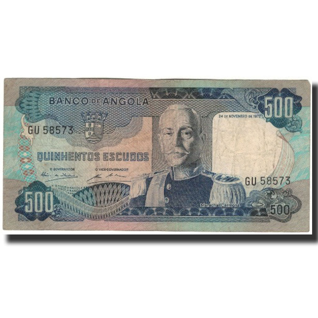 Billete, 500 Escudos, Angola, 1972-11-24, KM:102, RC