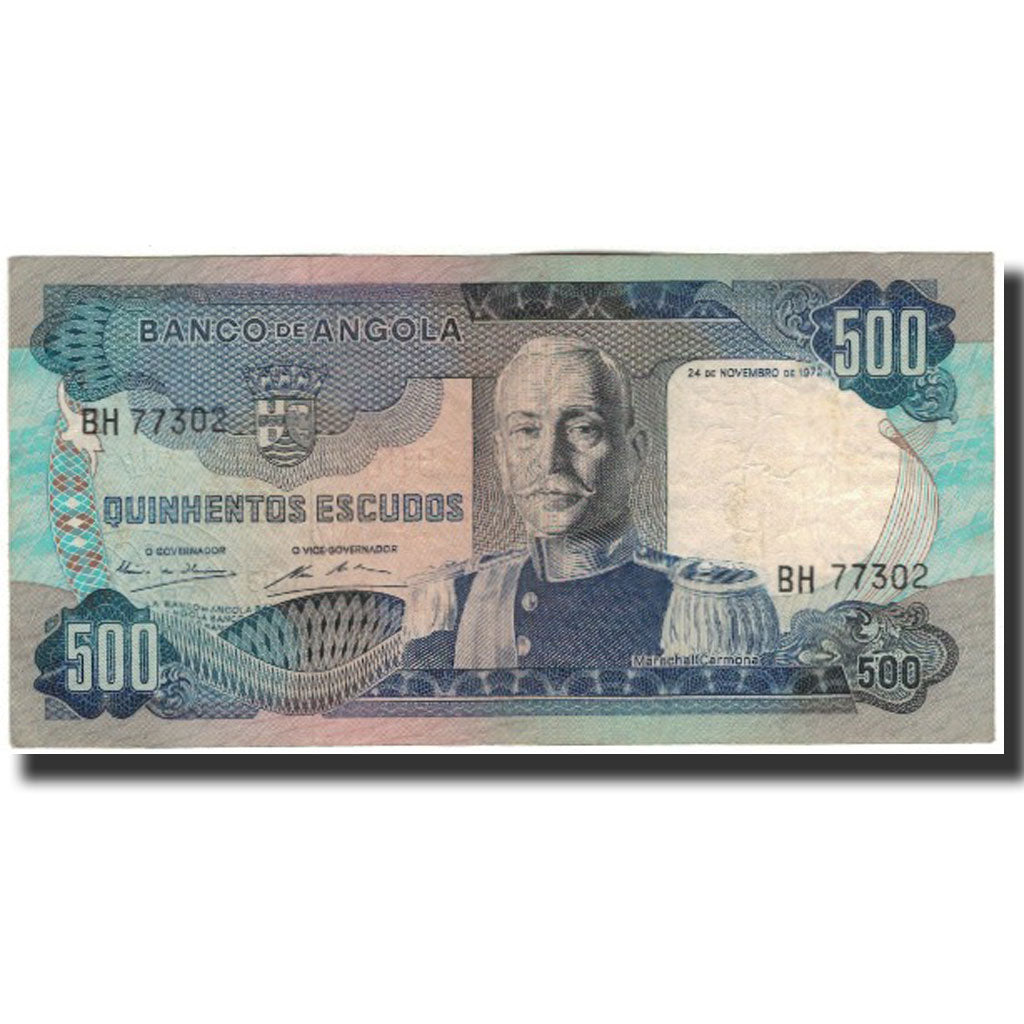 Banknote, Angola, 500 Escudos, 1972-11-24, KM:102, F(12-15)