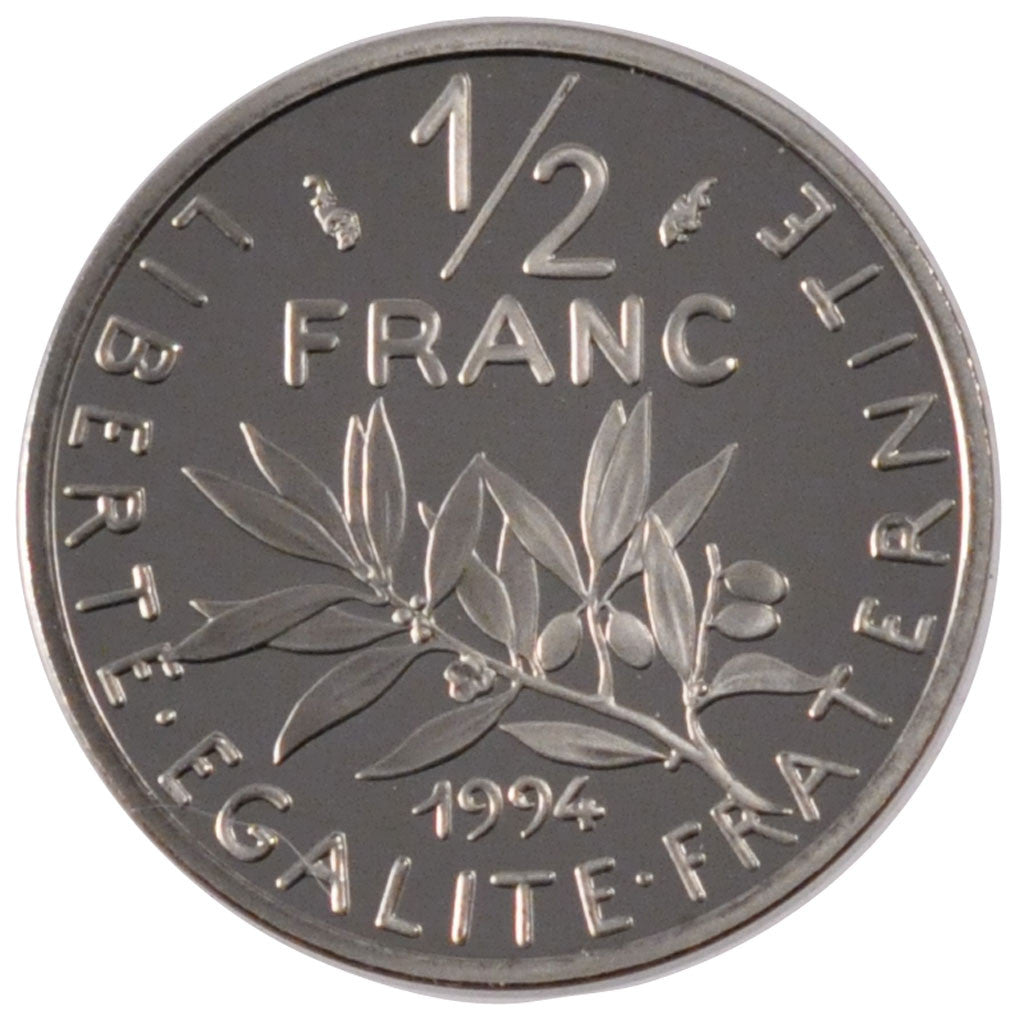 FRANCE, Semeuse, 1/2 Franc, 1994, KM #931.2, MS(65-70), Nickel, 19.5, Gadoury...