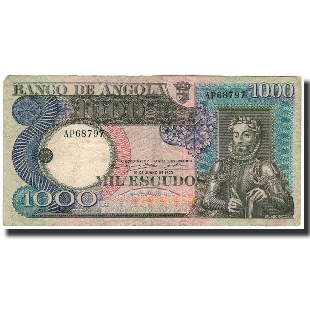 Banknote, Angola, 1000 Escudos, 1973-06-10, KM:108, VF(30-35)