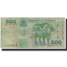 Banknote, Tanzania, 500 Shilingi, KM:35, VG(8-10)