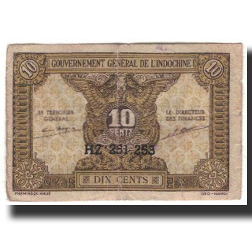 Banknote, FRENCH INDO-CHINA, 10 Cents, KM:89a, VG(8-10)