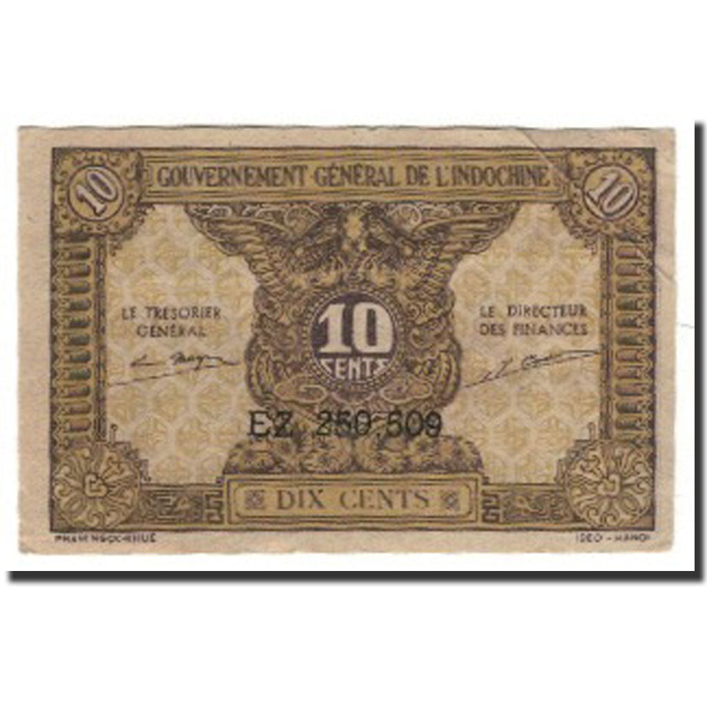 Banknote, FRENCH INDO-CHINA, 10 Cents, KM:89a, VF(20-25)
