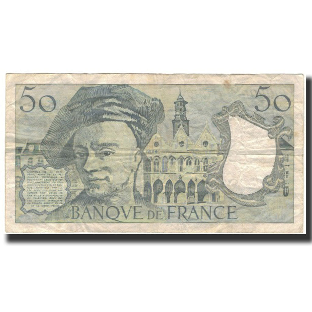 France, 50 Francs, Quentin de La Tour, 1991, TB, Fayette:F67.17, KM:152e