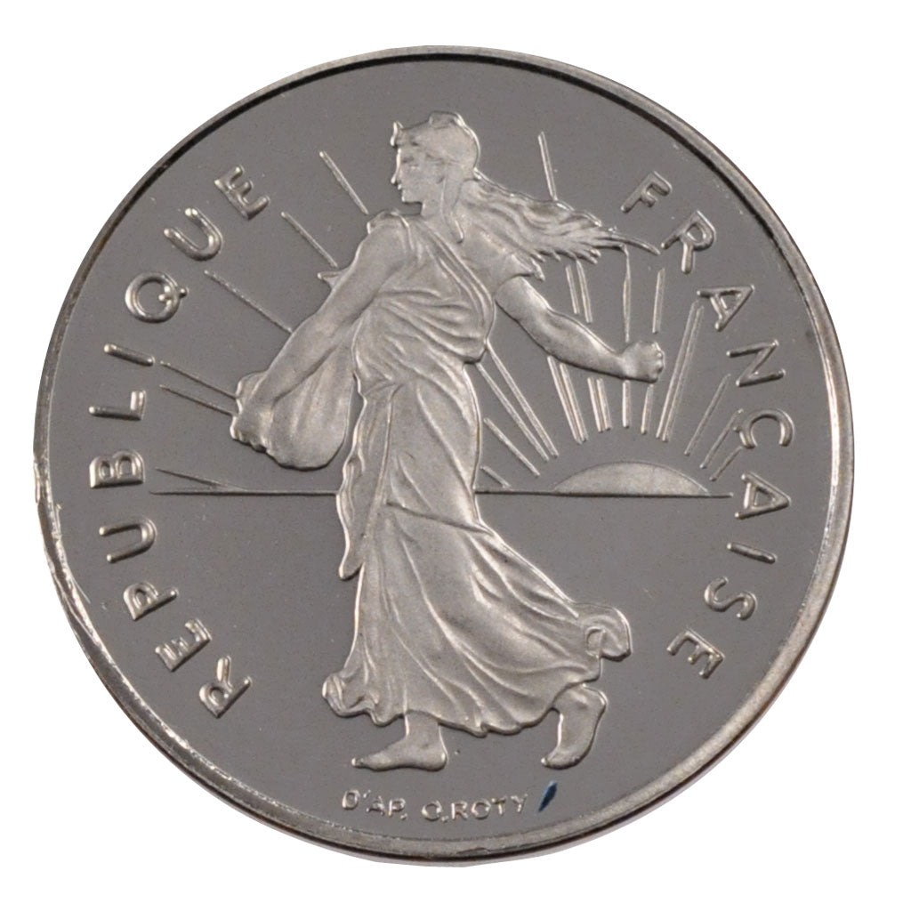 FRANCE, Semeuse, 1 Franc, 1997, Paris, MS(63), Nickel, 24, Gadoury #474b, 6.00