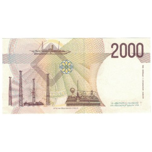 Banknote, Italy, 2000 Lire, 1990-1992, Undated (1990-92), KM:115, UNC(65-70)