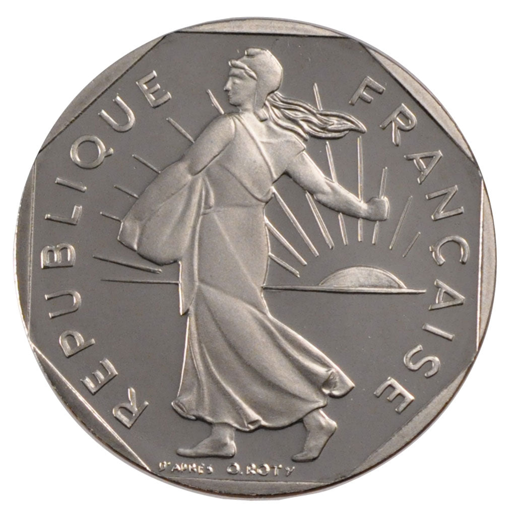 FRANCE, 2 Francs, 1991, MS(63), Nickel, Gadoury #547b, 7.50