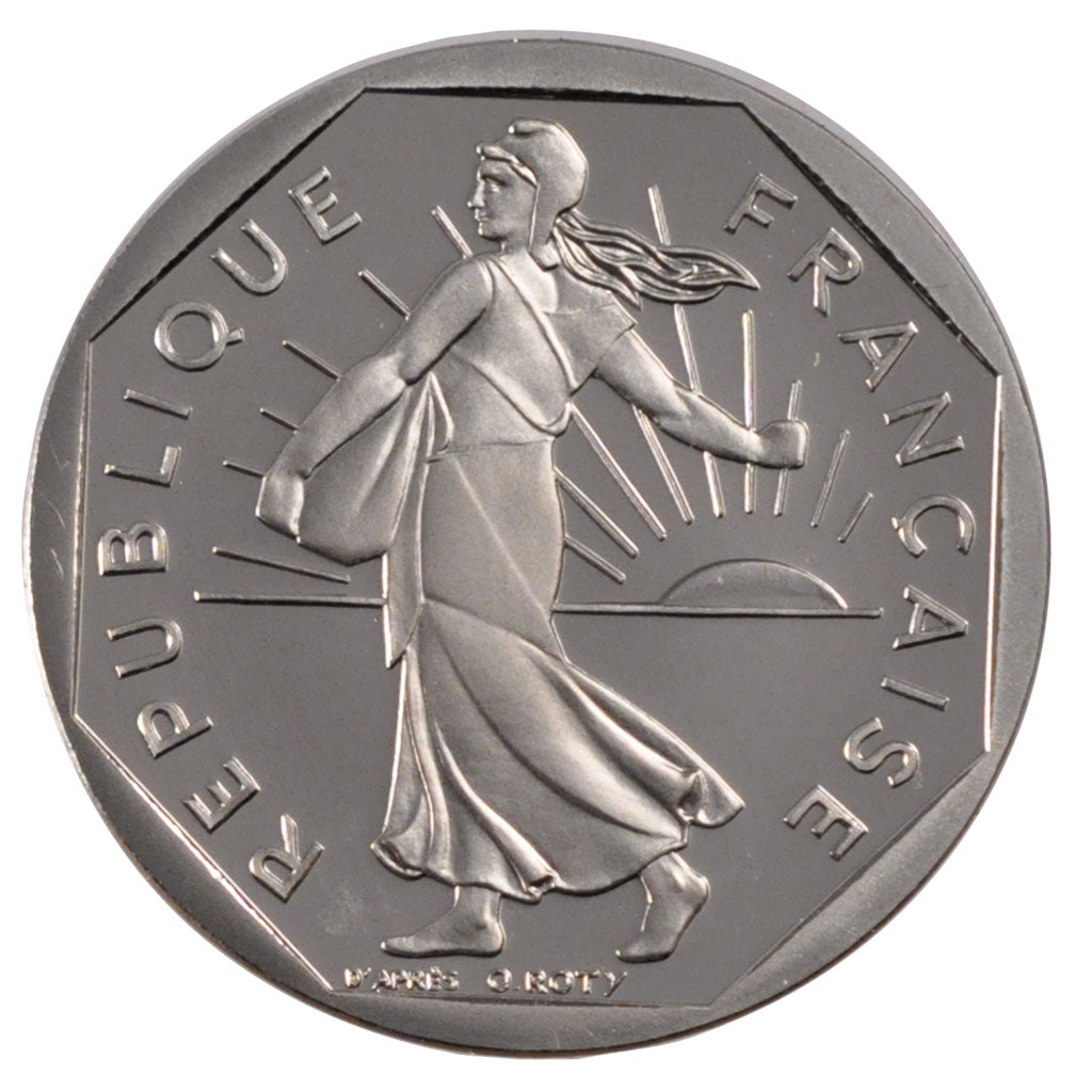 FRANCE, 2 Francs, 1993, MS(63), Nickel, Gadoury #547b, 7.50