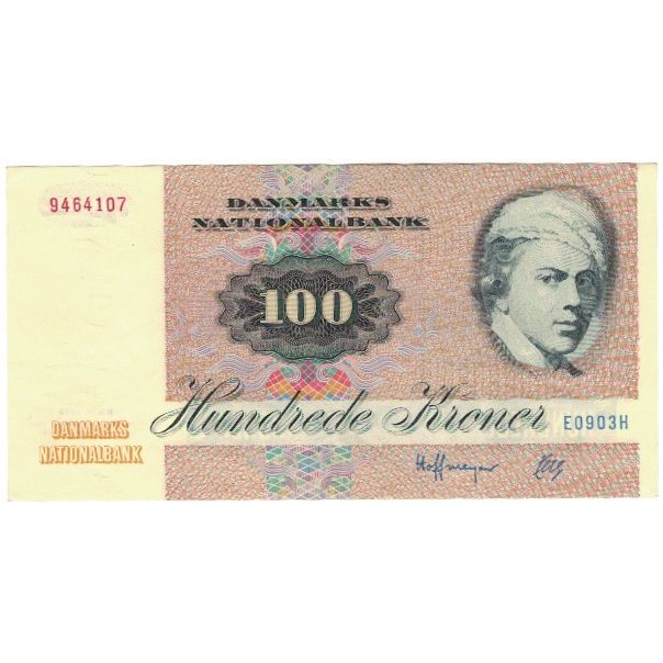 Banknote, Denmark, 100 Kroner, 1972, KM:51t, AU(50-53)