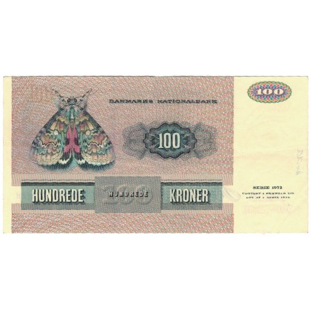Banconote, Danimarca, 100 Kroner, 1972, KM:51t, MB+