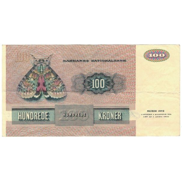 Banknote, Denmark, 100 Kroner, 1972, KM:51t, EF(40-45)