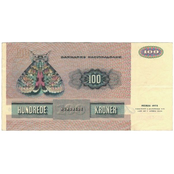 Banknote, Denmark, 100 Kroner, 1972, KM:51t, AU(50-53)