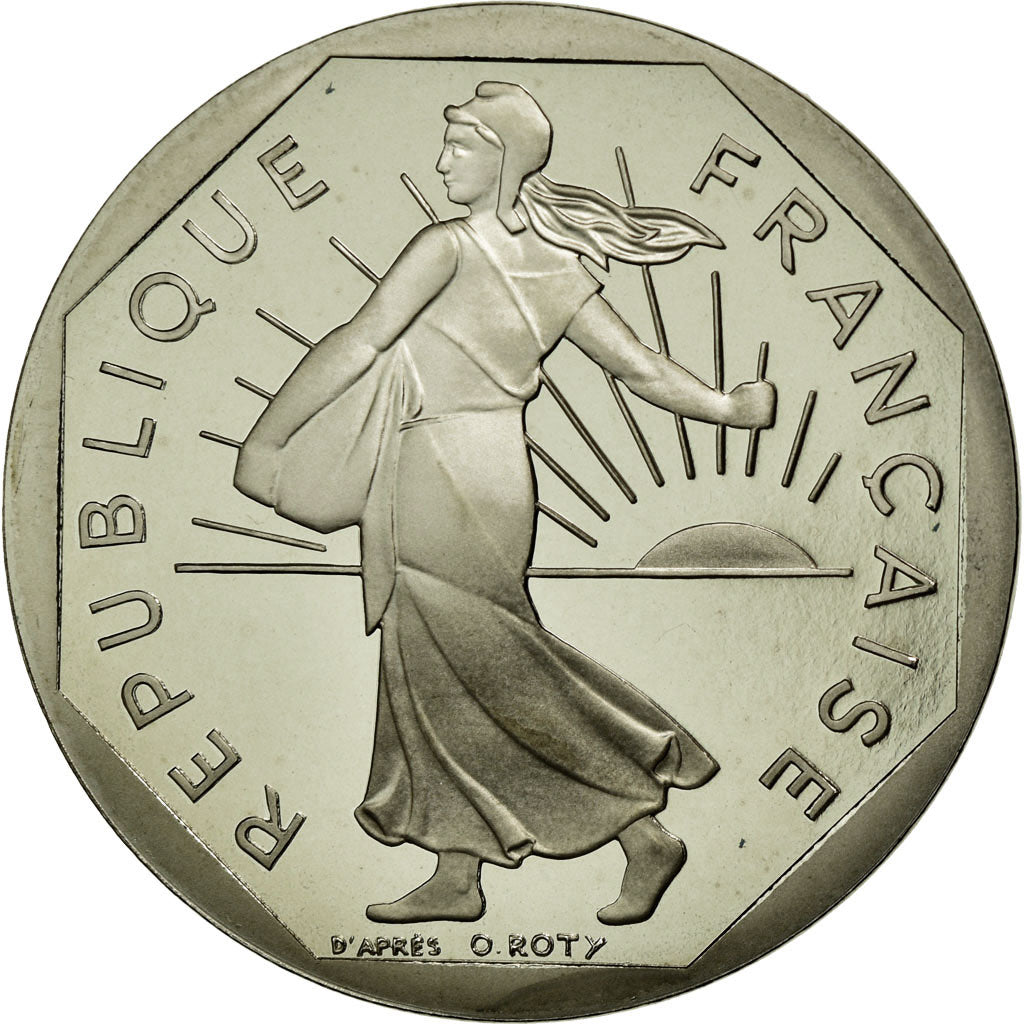 Moneta, Francia, Semeuse, 2 Francs, 1995, FDC, Nichel, Gadoury:547b