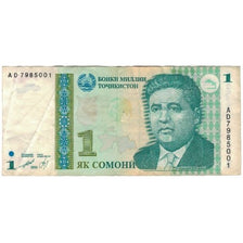 Banknote, Tajikistan, 1 Somoni, 1999, 1999, KM:14A, VF(20-25)