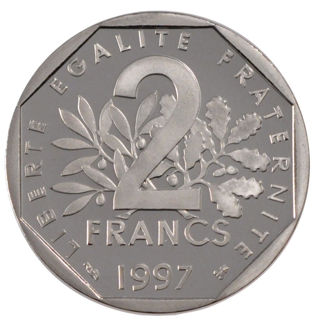 FRANCE, 2 Francs, 1997, MS(63), Nickel, Gadoury #547b, 7.50