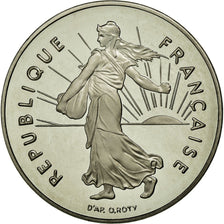Munten, Frankrijk, Semeuse, 5 Francs, 1993, Paris, FDC, Nickel Clad