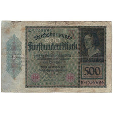 Banknote, Germany, 500 Mark, 1922, 1922-03-27, KM:73, VG(8-10)