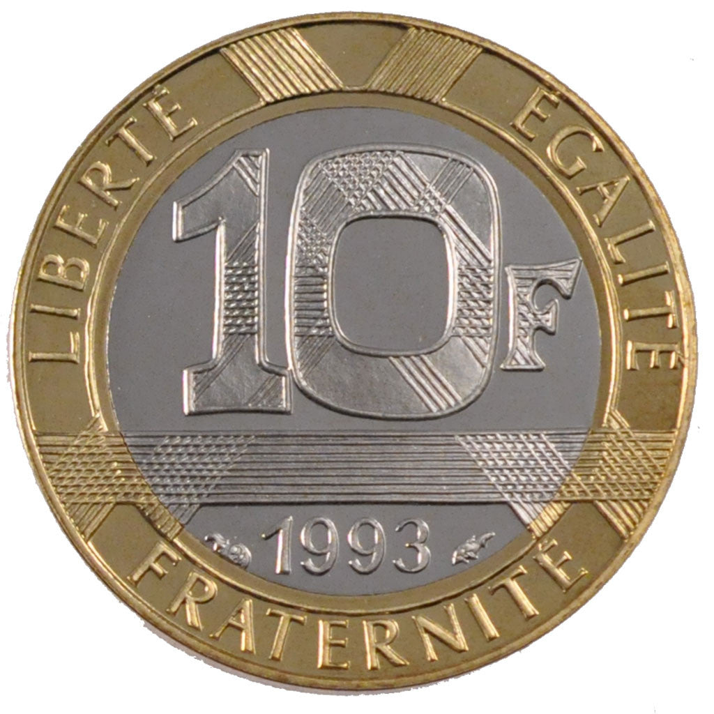 Munten, Frankrijk, Génie, 10 Francs, 1993, FDC, Aluminum-Bronze, Gadoury:827a
