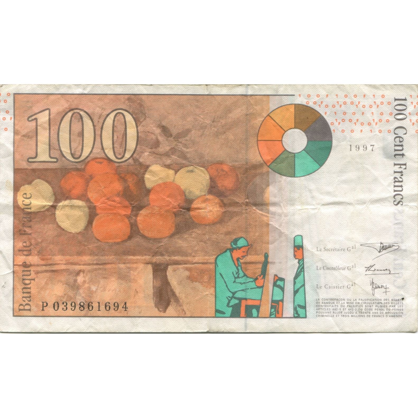 France, 100 Francs, 1997, 1997, TB, Fayette:74.01, KM:158a