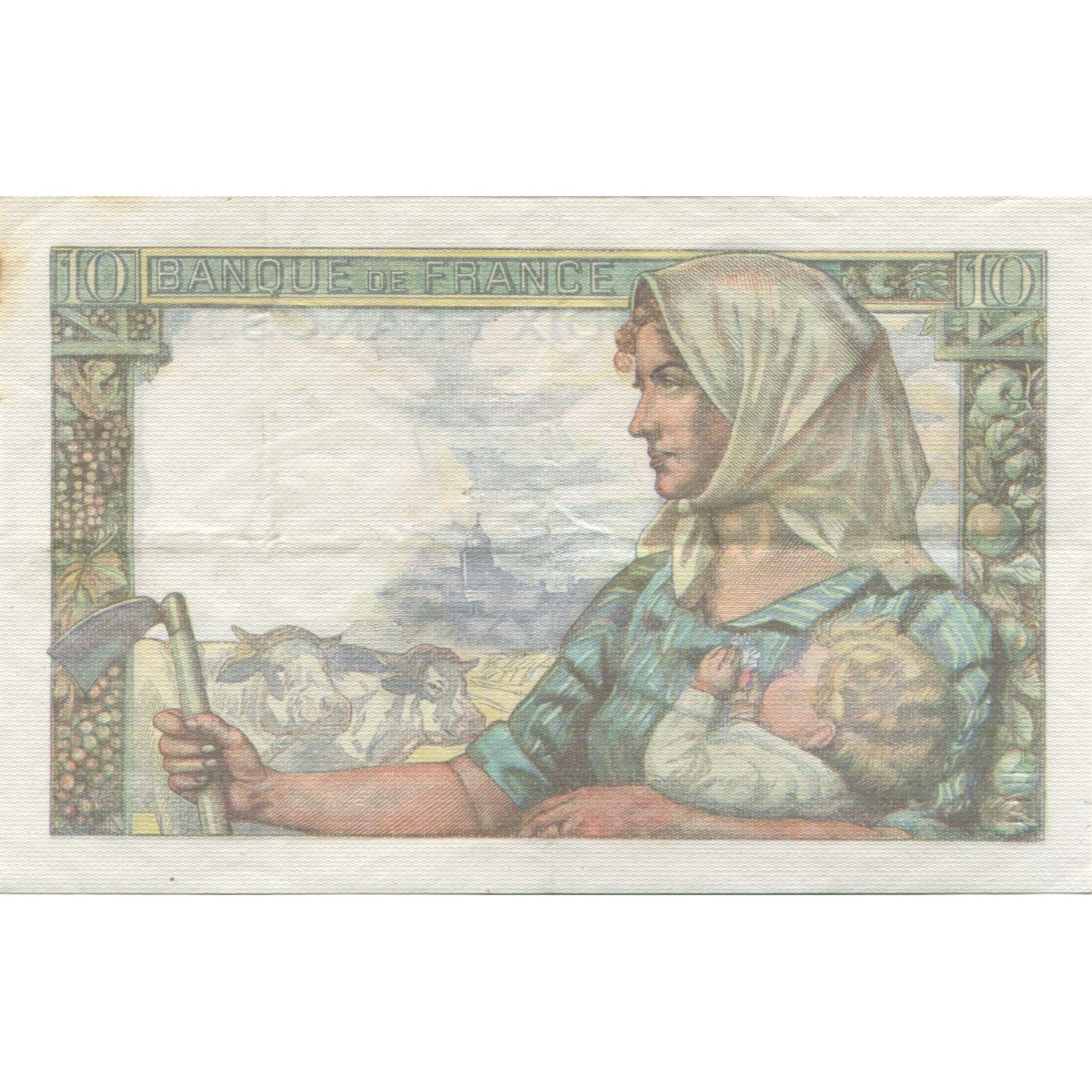 France, 10 Francs, Mineur, 1943, 1943-03-25, EF(40-45), Fayette:8.8, KM:99e