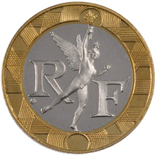 FRANCE, Génie, 10 Francs, 1995, KM #964.2, MS(65-70), Aluminum-Bronze, 23, G...