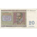Banknote, Belgium, 20 Francs, 1956, 1956-04-03, KM:132b, AU(55-58)