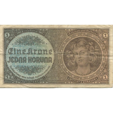 Banknote, Bohemia and Moravia, 1 Koruna, KM:3a, VF(20-25)