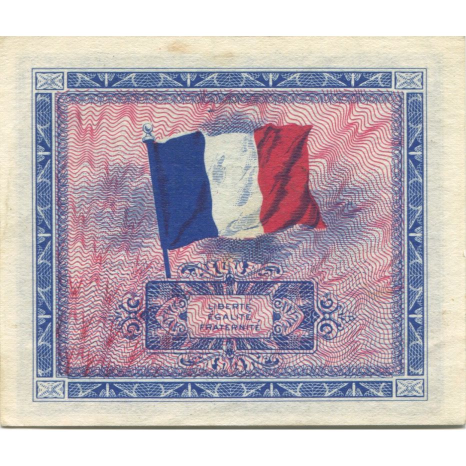 France, 5 Francs, Flag/France, 1944, 1944, EF(40-45), Fayette:VF17.1, KM:115a
