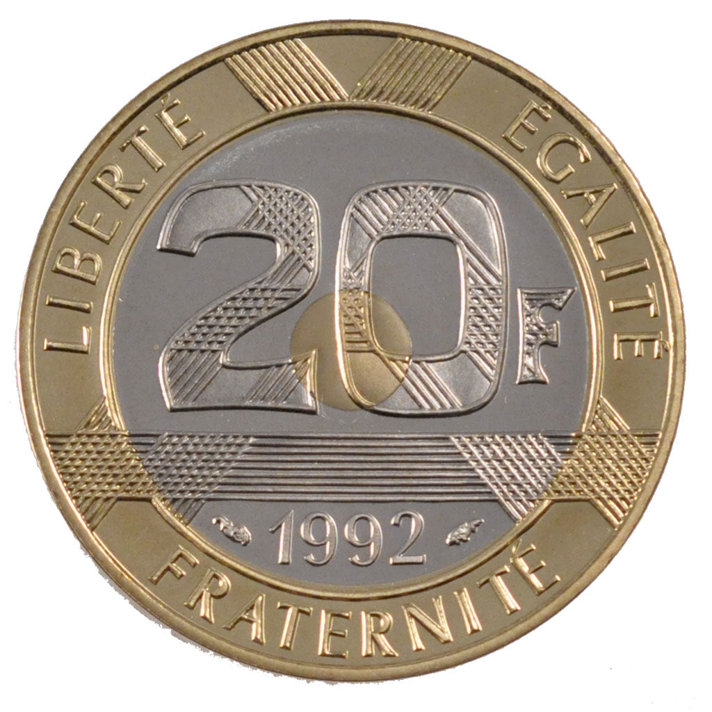 Francia, 20 Francs, 1992, FDC, Bimetallico, Gadoury:871a