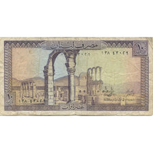 Banknote, Lebanon, 10 Livres, KM:63f, VF(20-25)