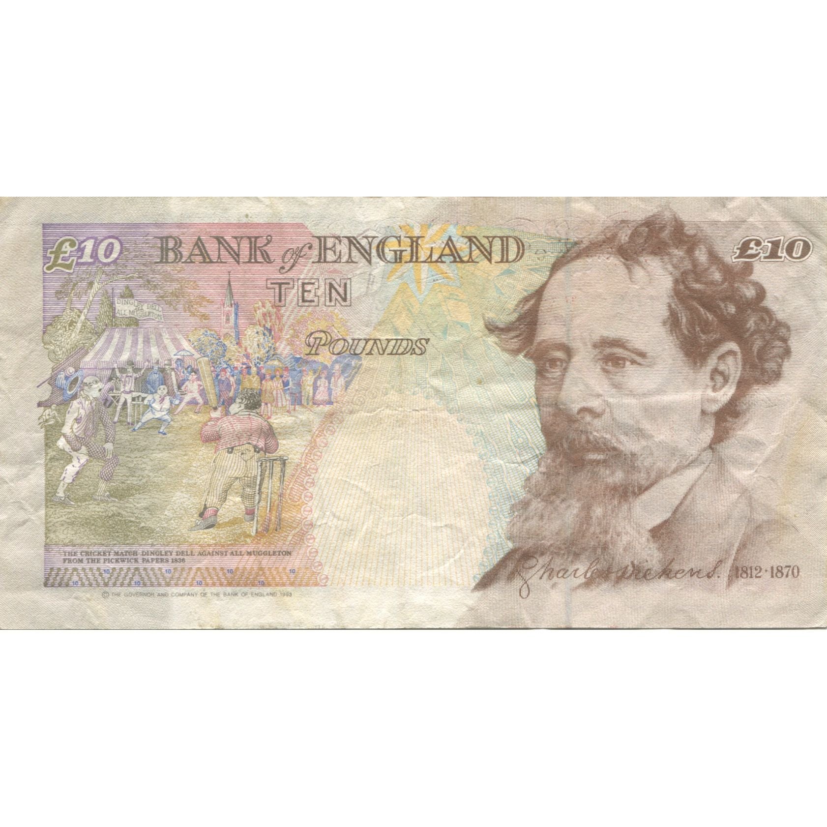 Banknote, Great Britain, 10 Pounds, 1993, KM:386a, EF(40-45)