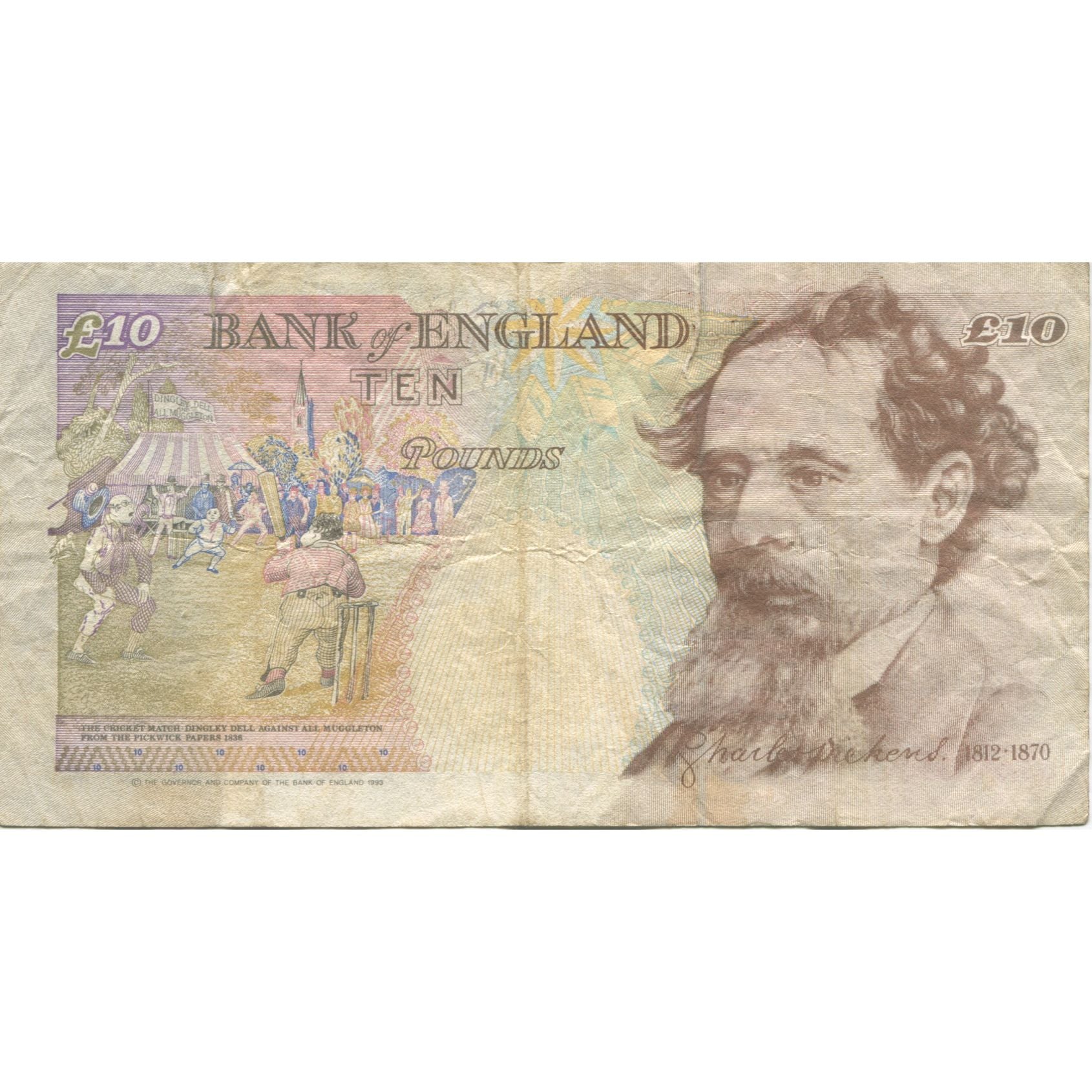 Banknote, Great Britain, 10 Pounds, 1993, KM:386a, VF(20-25)
