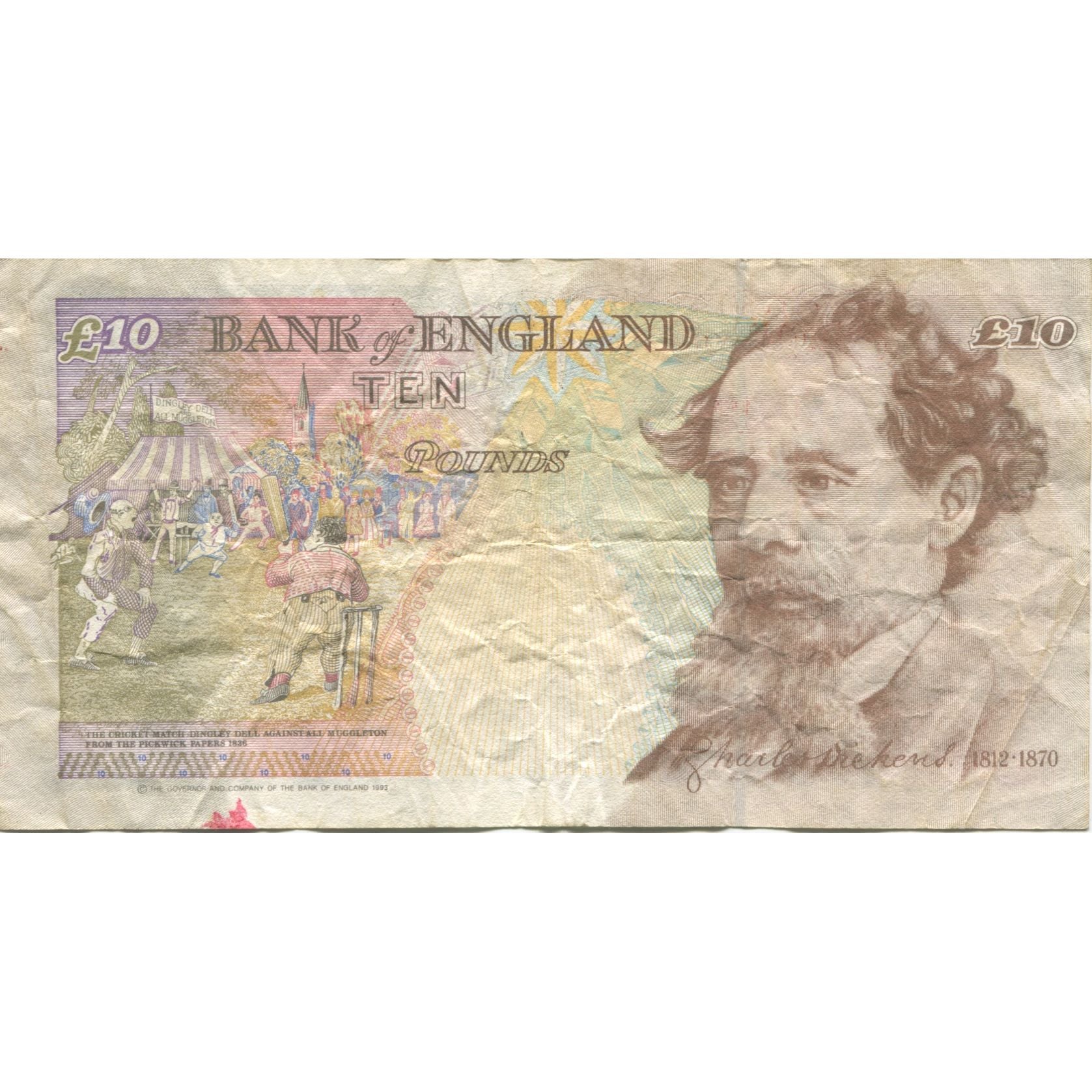 Banknote, Great Britain, 10 Pounds, 1993, KM:386a, VF(20-25)