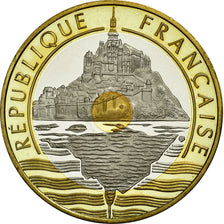 Moneta, Francja, Mont Saint Michel, 20 Francs, 1994, MS(65-70), Trójmetaliczny