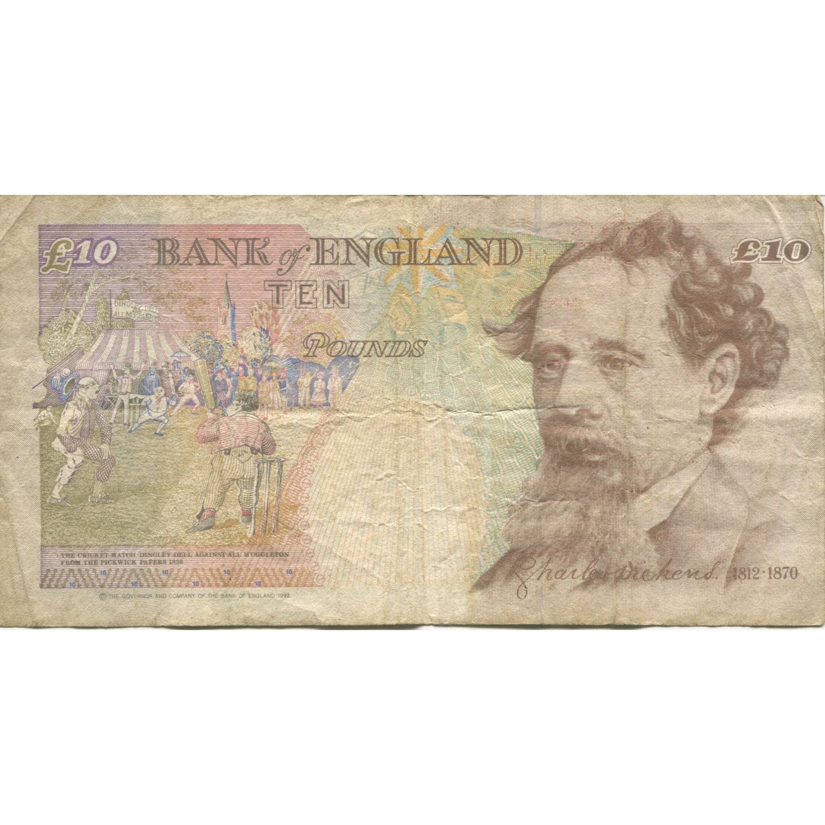 Banknote, Great Britain, 10 Pounds, 1993, KM:386a, VF(20-25)