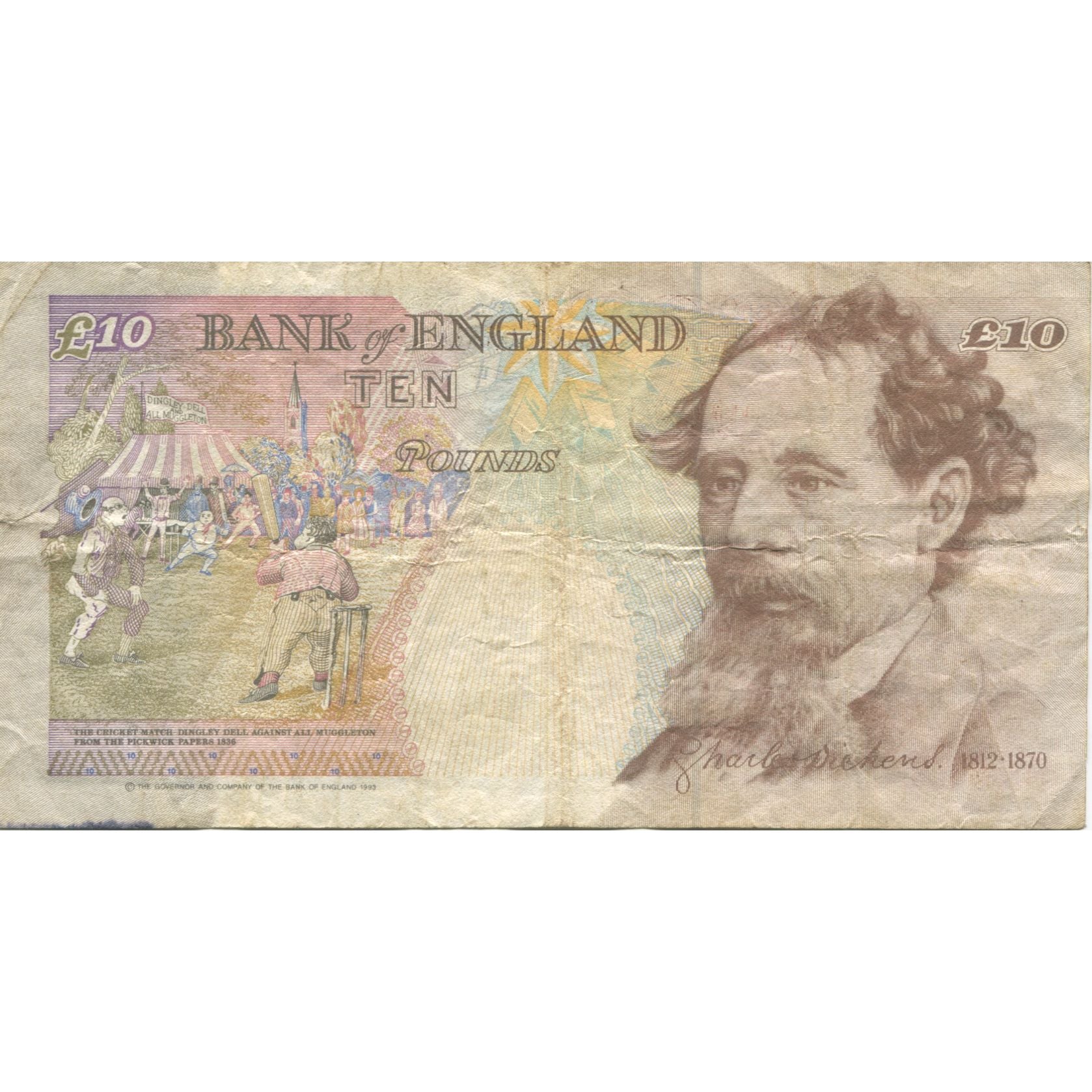 Banknote, Great Britain, 10 Pounds, 1993, KM:386a, VF(20-25)