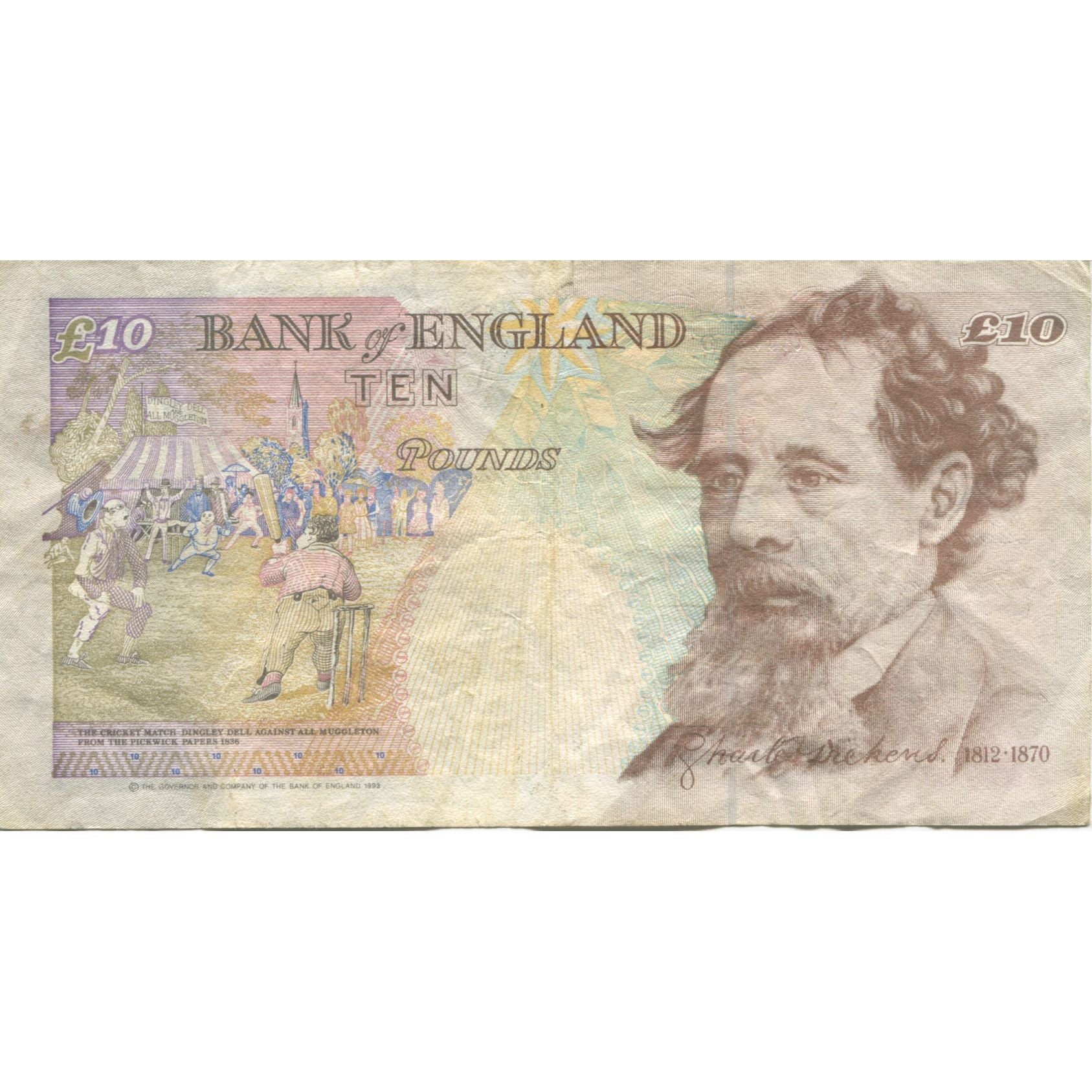 Banknote, Great Britain, 10 Pounds, 1993, KM:386a, VF(20-25)